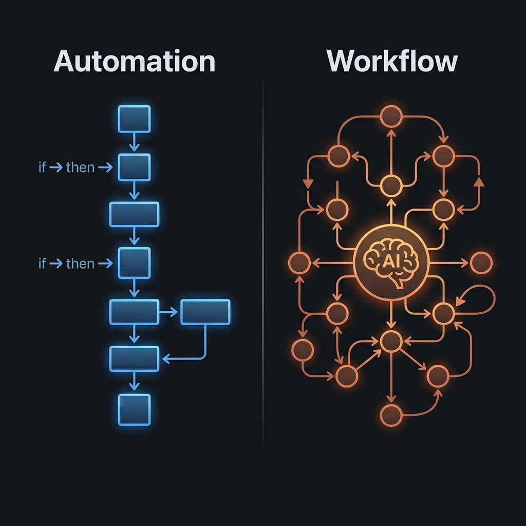 Khác biệt thực chiến giữa AI Workflow và AI Automation
