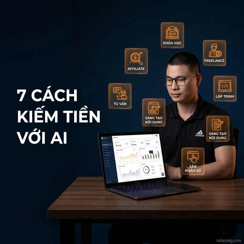 Cách Kiếm Tiền Với AI 2026: 7 Mô Hình Thực Tế Tôi Đã Thử | Tôi là Tùng, toilatung, Nguyễn Thanh Tùng, Tùng Sóc Sơn